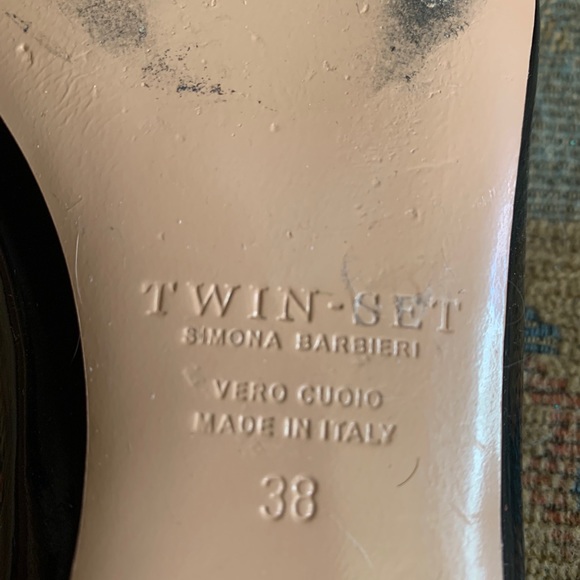 Simona Barbieri Twin-Set Black Patent  flats - Picture 4 of 5